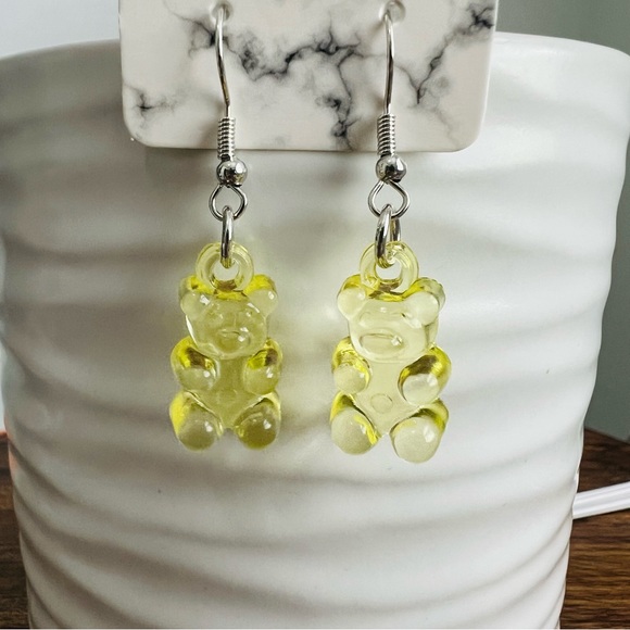 Yellow Gummy Bear Earrings - Picture 2 of 4
